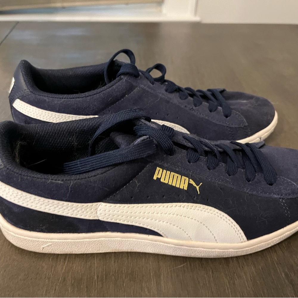 Navy blue Puma sneakers
